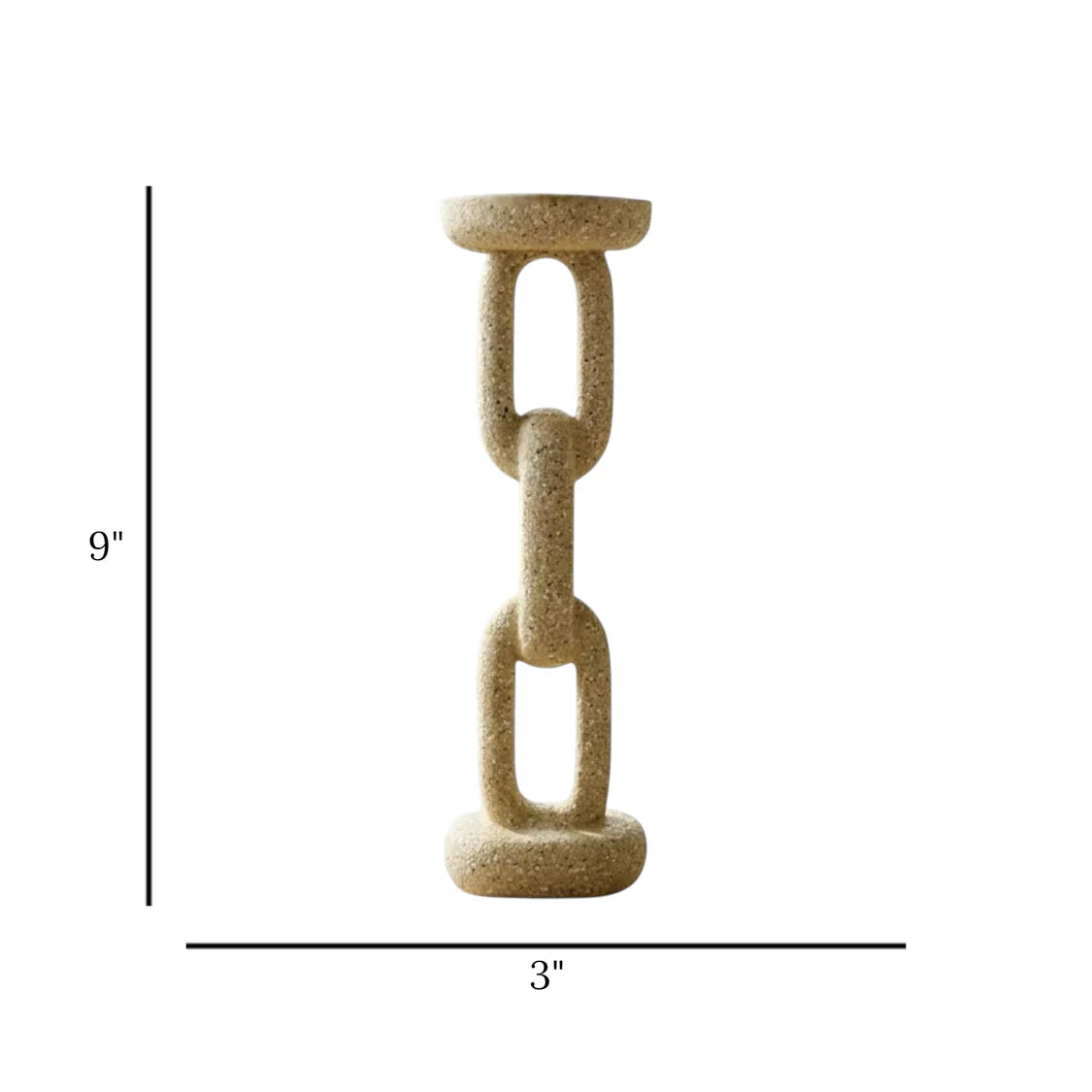 decorative candle stand chain light brown 9"x3" china
