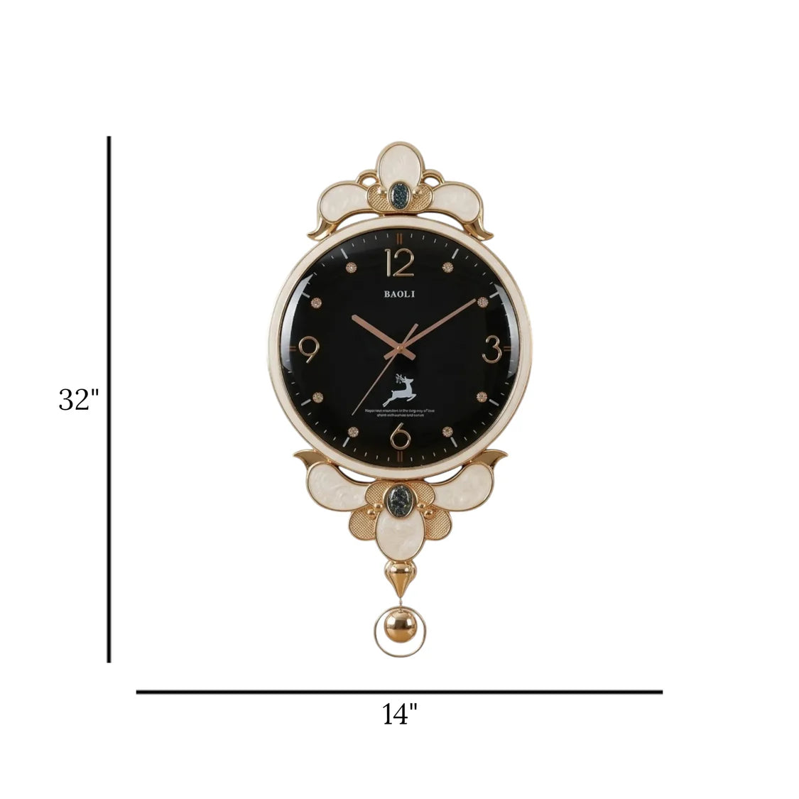 Buy black gold floral wall clock online Pakistan
Elegant botanical leaf pendulum clock with price
Modern luxury black gold home decor clocks Pakistan
Premium quality silent quartz leaf frame clock
Unique flower branch wall decoration pieces Pakistan
High-quality imported China royal gold clock
Buy stylish big sized clocks for drawing room wall
Luxury lifestyle home display items cash on delivery
Elegant gold leaf luxury bedroom clock Pakistan
Beautiful detailed vertical nature clock with stable han