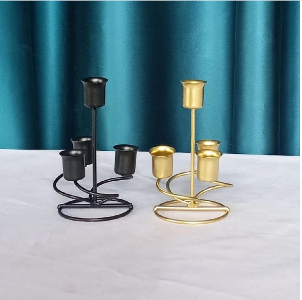 1pc 4 Arms Iron Art Candlestick Display Stand Wedding Party Decor