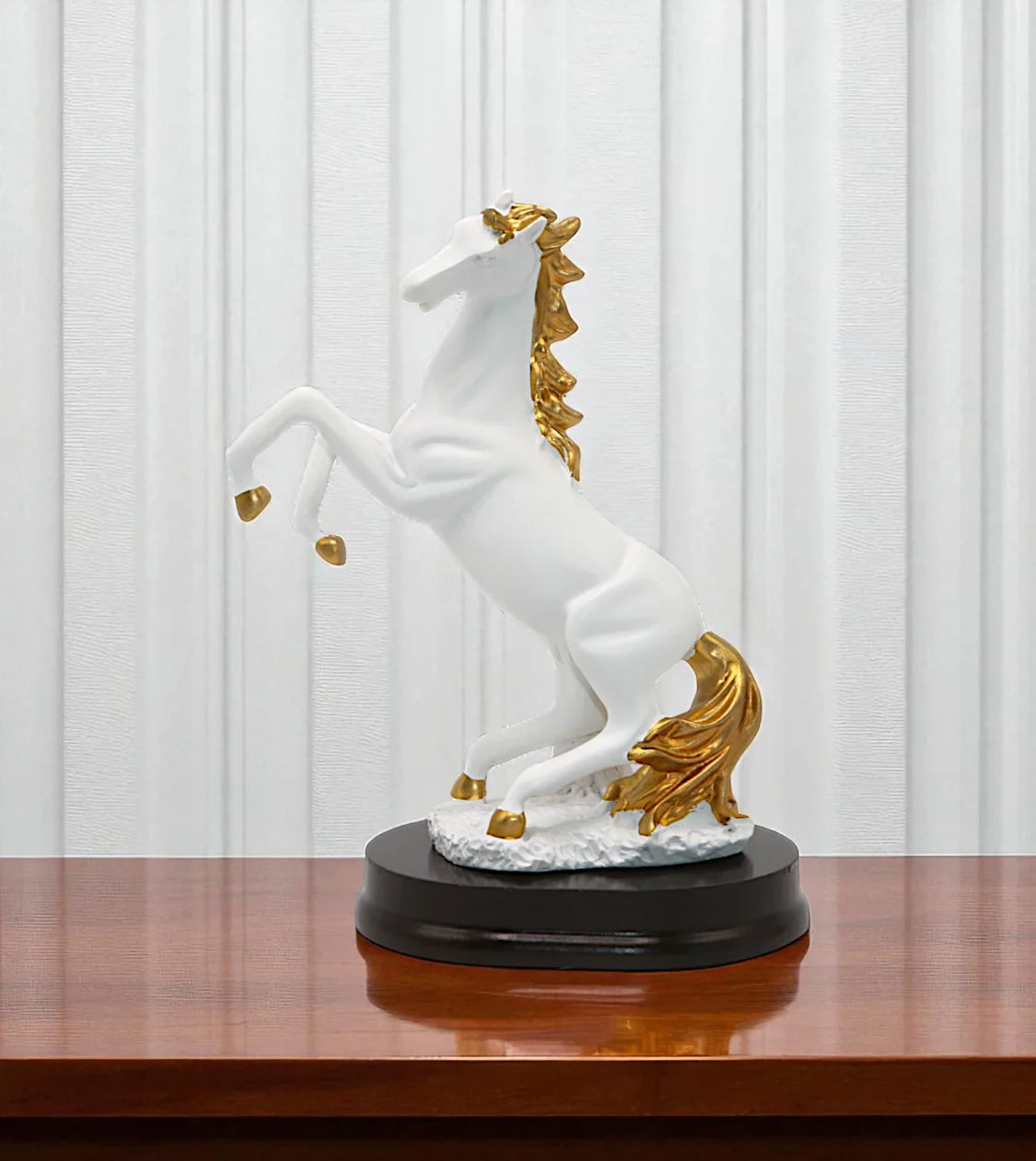 table decor statue horse white 7.5x6 imported Price in Pakistan displayed on a modern luxury table