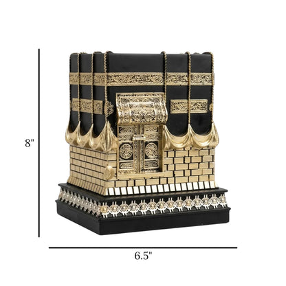 islamic kaba resin golden and black large 8x6.5 china Price in Pakistan displayed over a drawing room centerpiece table