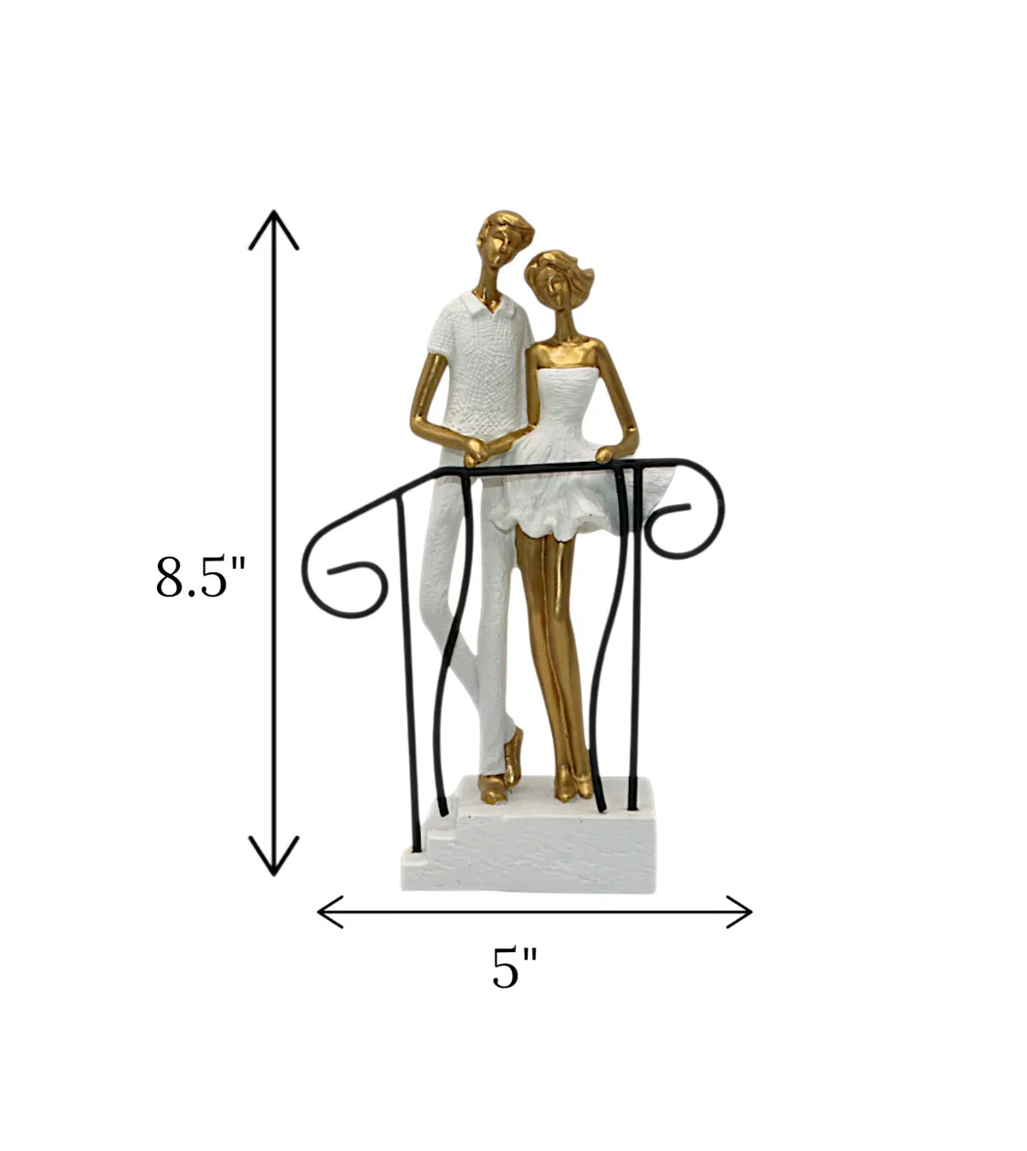 statue couple standing on stairs white china Price in Pakistan displayed over a premium bedroom side table