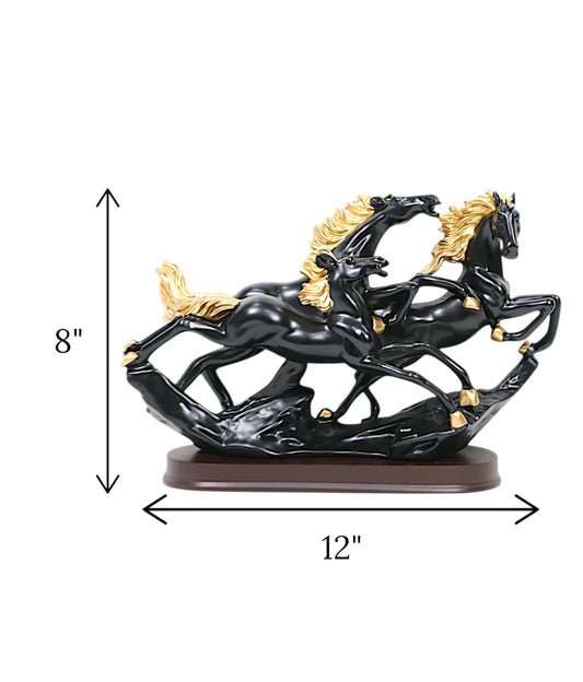 Buy three horses statue online Pakistan

Elegant running horses black figurine with price

Modern luxury table decor items Pakistan

Premium quality resin triple horse sculpture with gold manes

Unique black stallion running decoration pieces

High-quality imported China horse figurine group

Buy stylish equestrian statues for office workspace

Luxury lifestyle shelf display items cash on delivery

Black royal running horses ornament Pakistan

Beautiful detailed animal sculpture with stable bas
