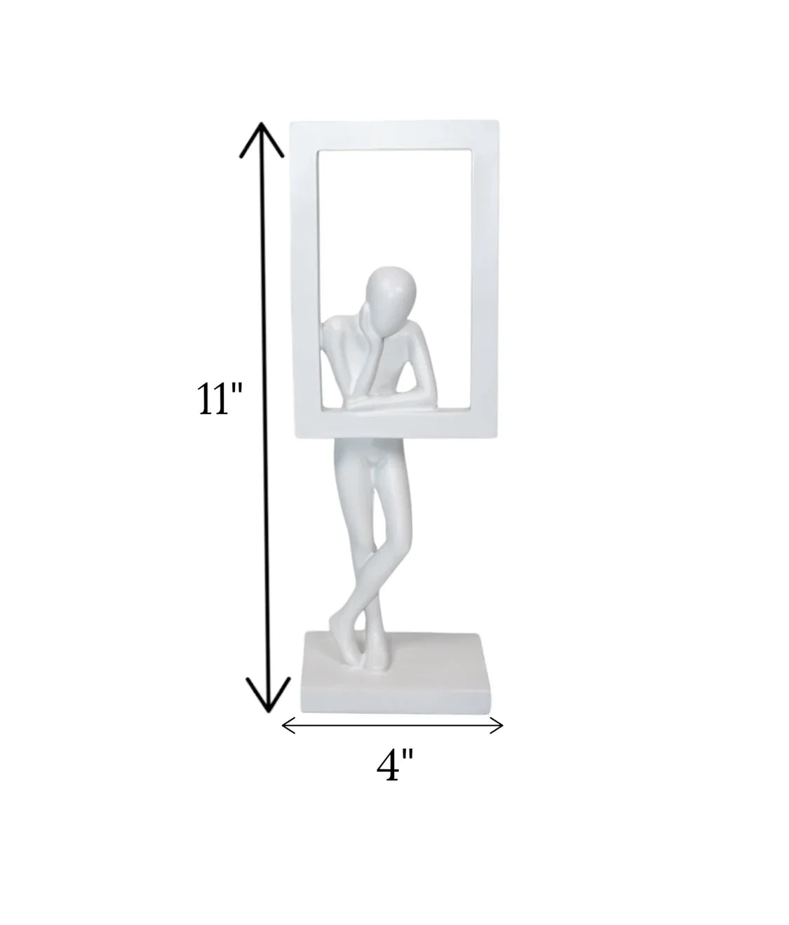 Buy standing man rectangle statue online Pakistan

Elegant white abstract man figurine with price

Modern luxury table decor items Pakistan

Premium quality matte white geometric frame sculpture

Unique human inside box decoration pieces Pakistan

High-quality imported China minimalist showpiece

Buy stylish abstract statues for entryway console

Luxury lifestyle shelf display items cash on delivery

Standing figurine in white frame desk ornament Pakistan

Beautiful detailed conceptual art sculpture with st