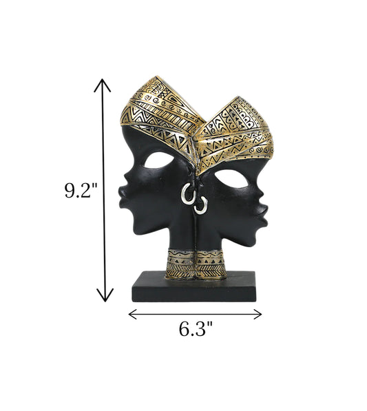 Buy African mask tribal lady statue online

Elegant Bali woman figurine with price

Modern luxury table decor items Pakistan

Premium quality resin African lady statue with mask

Unique black and gold ethnic decoration pieces

High-quality imported global heritage decor Pakistan

Buy stylish cultural statues for entryway console

Luxury lifestyle shelf display items cash on delivery

Tribal lady holding traditional mask desk ornament

Beautiful abstract woman figurine with stable base