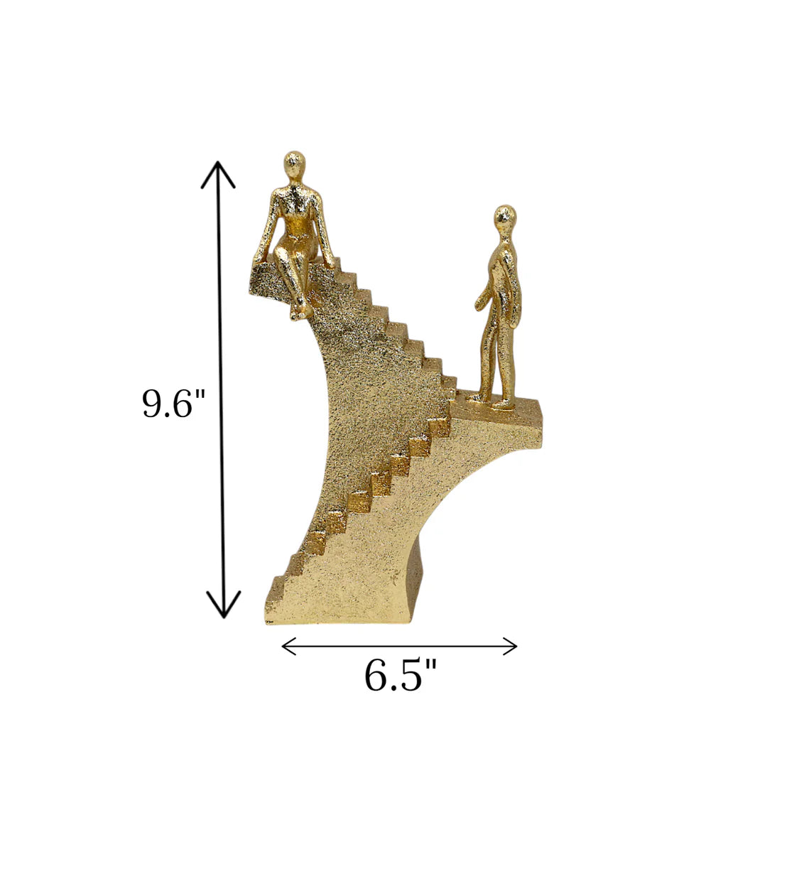 imported statue climbing stair and sit on stairs golden 9.6x6.5 Price in Pakistan placed over a drawing room centerpiece table