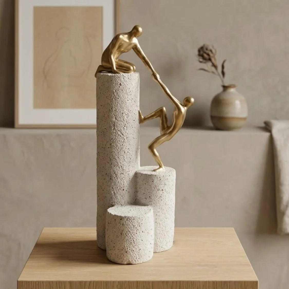 Teamwork human figure statue

Golden climbing man table showpiece

Luxury table decor items Pakistan

Modern abstract human sculpture

White and gold decoration pieces

Home office desk decor statue

Premium console table decor online

Nordic style resin statues Pakistan

Helping each other sculpture decor

Imported luxury table centerpieces
Climbing human figure table decor price in Pakistan

Modern abstract statue online Pakistan

Buy luxury table decoration pieces Lahore

Golden human figure showpiece pr