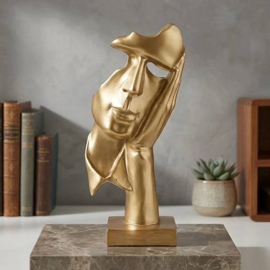 Golden face figurine Pakistan

China imported statue online

Table decor Pakistan wholesale online

Human face resting on hand showpiece

Luxury office study table decoration

Drawing room console centerpieces

Premium room styling ornaments

Majestic human face busts

Cubist style art statues online

Face in hand statue price in Pakistan

Golden face figurine online Pakistan

Buy luxury table decor Lahore

China imported statues price in Karachi

Premium study lounge decor Islamabad

Online shopping import