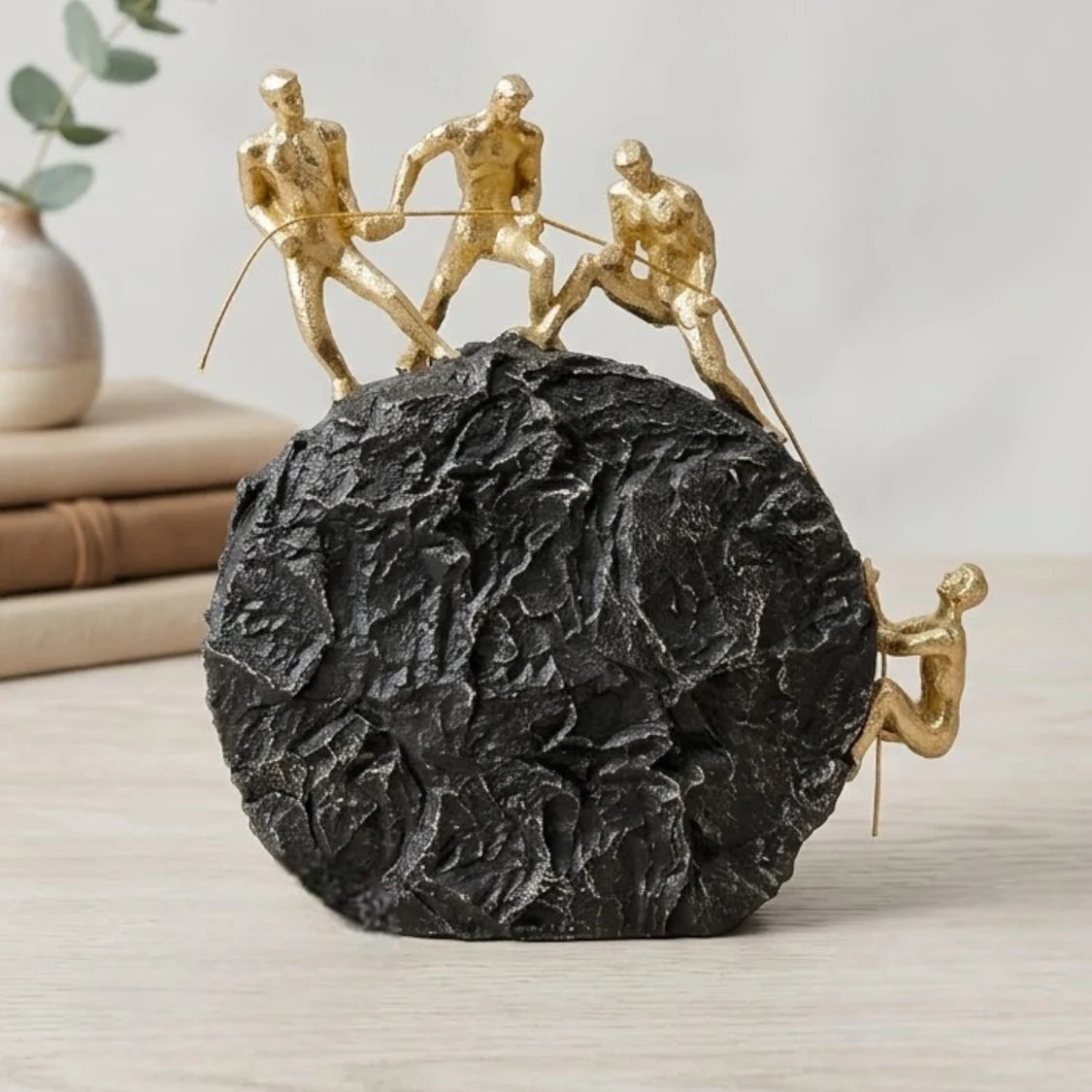 Buy 4 figures pulling rope statue online Pakistan

Elegant teamwork pulling rope figurine with price

Modern luxury table decor items Pakistan

Premium quality resin black gold collaboration sculpture

Unique motivational office decoration pieces Pakistan

High-quality imported China pulling man showpiece

Buy stylish corporate statues for boss executive table

Luxury lifestyle shelf display items cash on delivery

Black royal team pulling rope desk ornament Pakistan

Beautiful detailed architectural sculpt