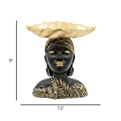 Buy woman leaf statue online Pakistan

Elegant black gold female figurine with price

Modern luxury table decor items Pakistan

Premium quality resin lady sculpture with gold leaf headpiece

Unique black human mask decoration pieces Pakistan

High-quality imported China lady face figurine

Buy stylish surrealist statues for makeup vanity table

Luxury lifestyle shelf display items cash on delivery

Black royal leaf headpiece bust ornament Pakistan

Beautiful detailed facial art sculpture with stable base