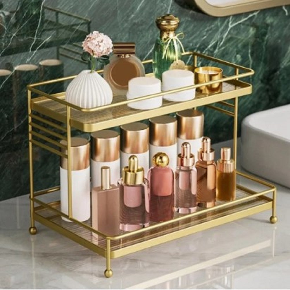 Premium gold birdcage dessert stand for pastry display and dining table decoration.