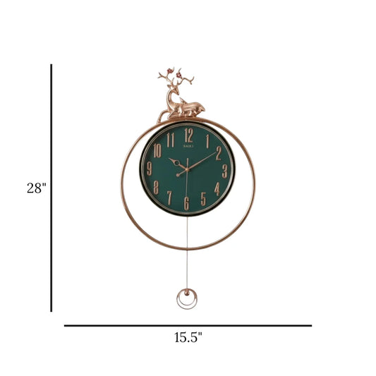Buy emerald deer wall clock online Pakistan

Elegant green pendulum wall clock with price

Modern luxury emerald green home decor clocks Pakistan

Premium quality silent quartz deer horn frame clock

Unique wildlife motif wall decoration pieces Pakistan

High-quality imported China royal gold clock

Buy stylish big sized clocks for drawing room wall

Luxury lifestyle home display items cash on delivery

Elegant gold accent luxury bedroom clock Pakistan

Beautiful detailed vertical nature clock with stable h
