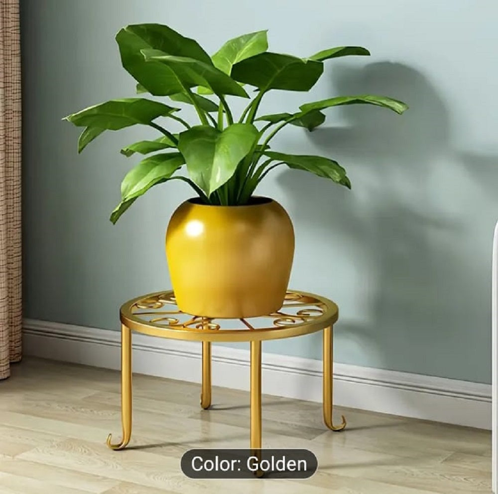 Floor Plant Stand, Iron Pot Holder, 8 Inch Pot Rack, 3 Inch Planter Riser, Balcony Flower Stand, Luxury Garden Decor, Metal Pot Elevator, Wholesale Plant Stands, Dropshipping Pakistan, Single Tier Pot Base.
