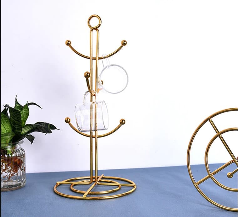 Luxury food platter with stylish cup holder mug stand from Decore Whole Sale, featuring a sleek design for organized serving.