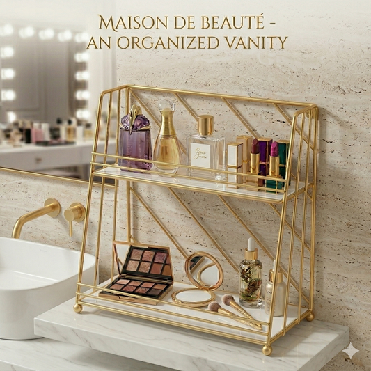 Geometric Makeup Organizer Geometric Gold Organizer

Diamond Pattern Makeup Rack

2 Tier Gold Vanity Shelf

Futuristic Makeup Storage

Luxury Gold Display Stand

Artisan Look Decor Rack

Double Decker Vanity Shelf

Shiny Gold Anti-Rust Rack

Makeup Vanity Corner Decor

Premium Skincare Shelf Pakistan

Gold Metal Bathroom Storage

Aesthetic Room Storage Ideas

Dressing Table Accessories Gold

Modern Geometric Home Decor

Zero Clutter Makeup Organizer

Designer Vanity Display Tray

Elite Home Decor Items

Hig