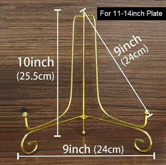 Strong 10 inch metal display stand iron easel large plate holder by Decore Wholesale