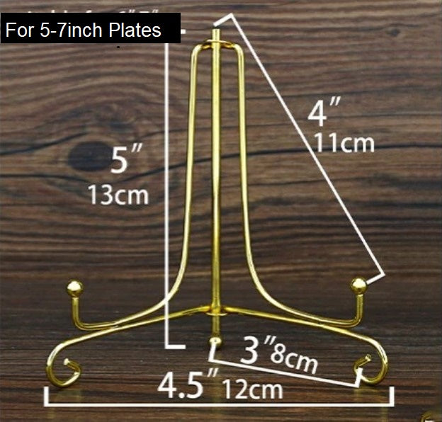 5 inch small metal display stand iron easel mini plate mobile holder by Decore Wholesale