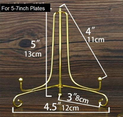 5 inch small metal display stand iron easel mini plate mobile holder by Decore Wholesale
