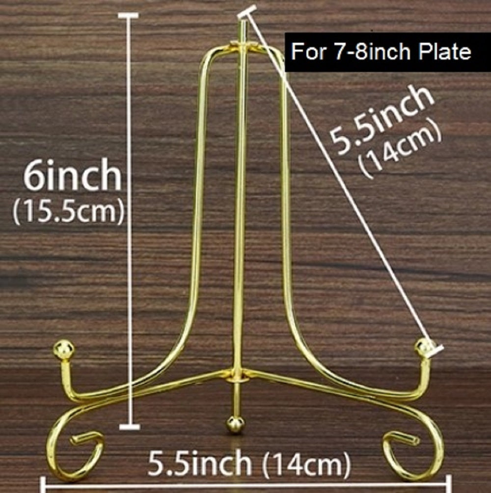 6 inch metal display stand iron easel mini plate photo holder by Decore Wholesale
