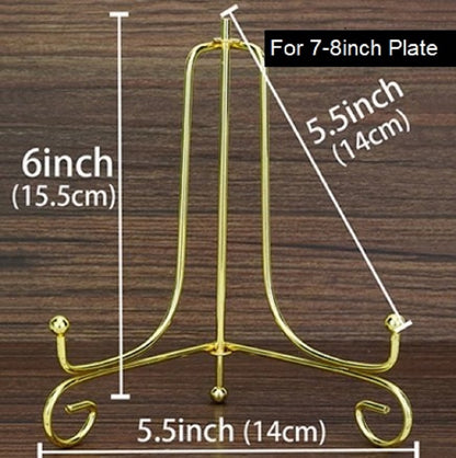 6 inch metal display stand iron easel mini plate photo holder by Decore Wholesale