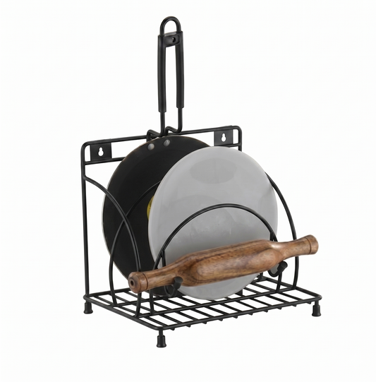 Rack – 2-in-1 Wall Mounted & Countertop Stand for Chopping Boards, Pot Lids, & Kitchen Accessories