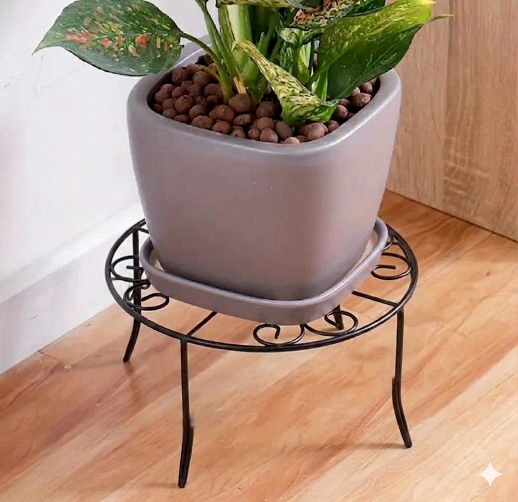 Gold plant stand, floor iron pot holder, 8 inch diameter rack, 3 inch height planter riser, luxury garden decoration items, balcony flower pot stand, single tier metal pot holder, premium shiny gold planter rack, indoor plant display base, sturdy iron wire pot stand, minimalist flower pot elevator, rustproof patio planter stand, elegant living room plant base, decorative scroll wire rack, heavy duty pot support, small space plant tower, tabletop flower vase stand, anti scratch floor plant rack, chic househo