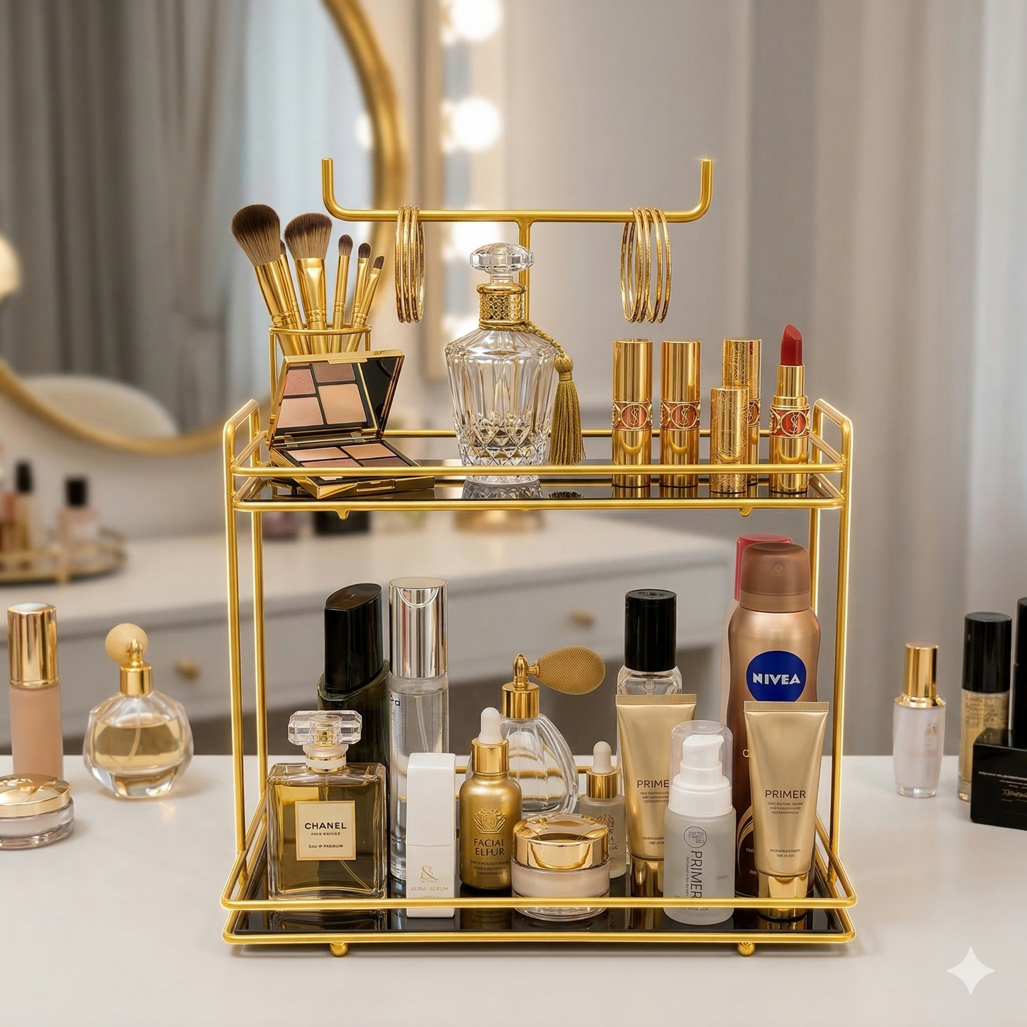 Cosmetic Organizer and Bangles Stand