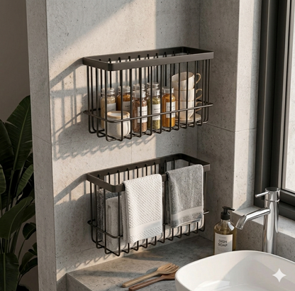 Wall Mounted Storage Baskets

Black Metal Wire Rack

Bathroom Shower Caddy Black

Towel Storage Basket

Rust-Proof Iron Wire Shelf

Industrial Look Home Decor

Matte Black Powder Coating Rack

Space Saving Bathroom Organizer

Wall Hanging Toiletry Rack

Breathable Wire Mesh Basket

Aesthetic Bathroom Decor

Heavy-Duty Metal Organizer

Deewar Par Lagnay Wala Rack

Black Wire Baskets for Storage

Modern Home Decor Storage Solutions

Home Organization Racks Pakistan

Hanging Cosmetic Shelf

Minimalist Wall Sto