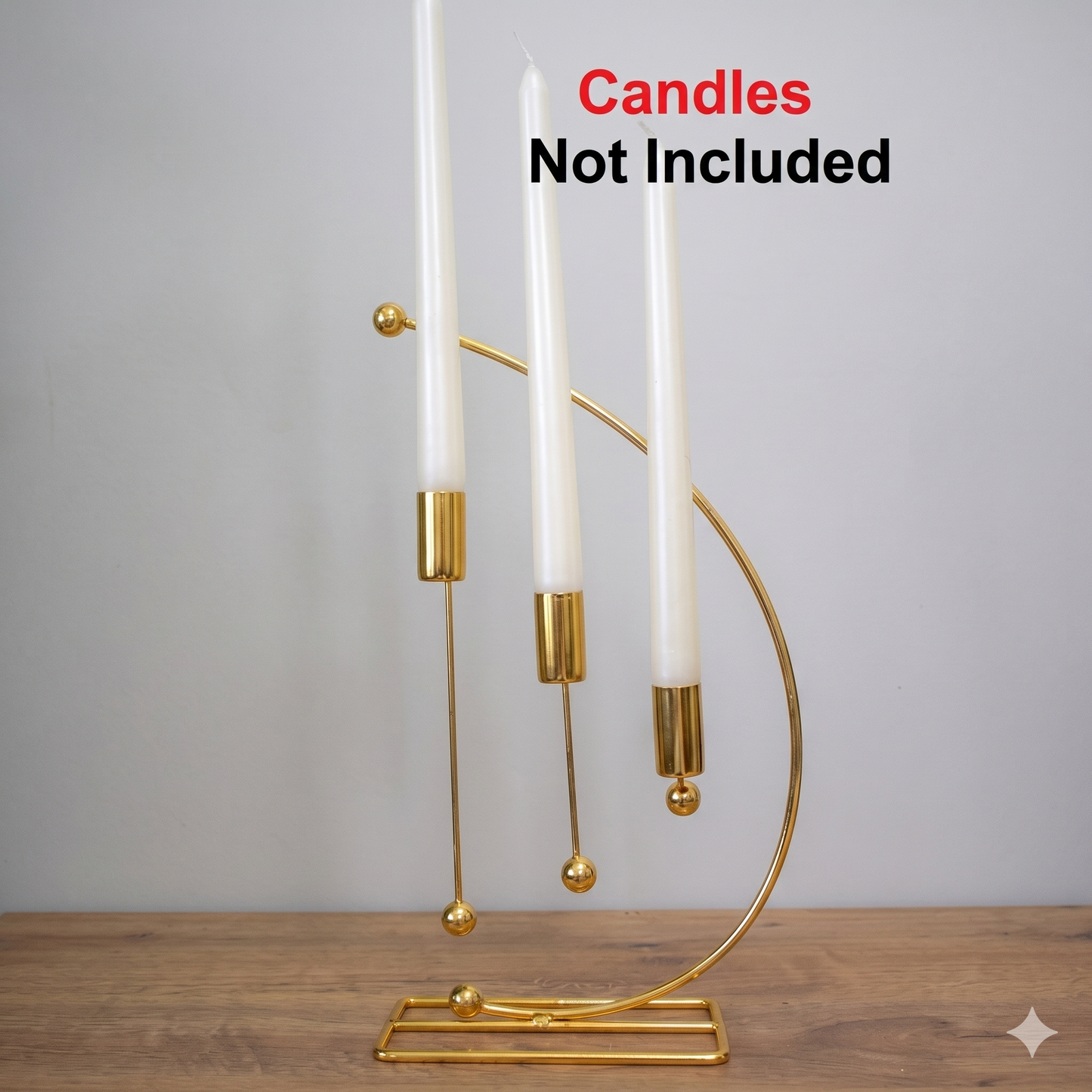 crescent moon gold candle stand 3 holder modern metal candlestick by 