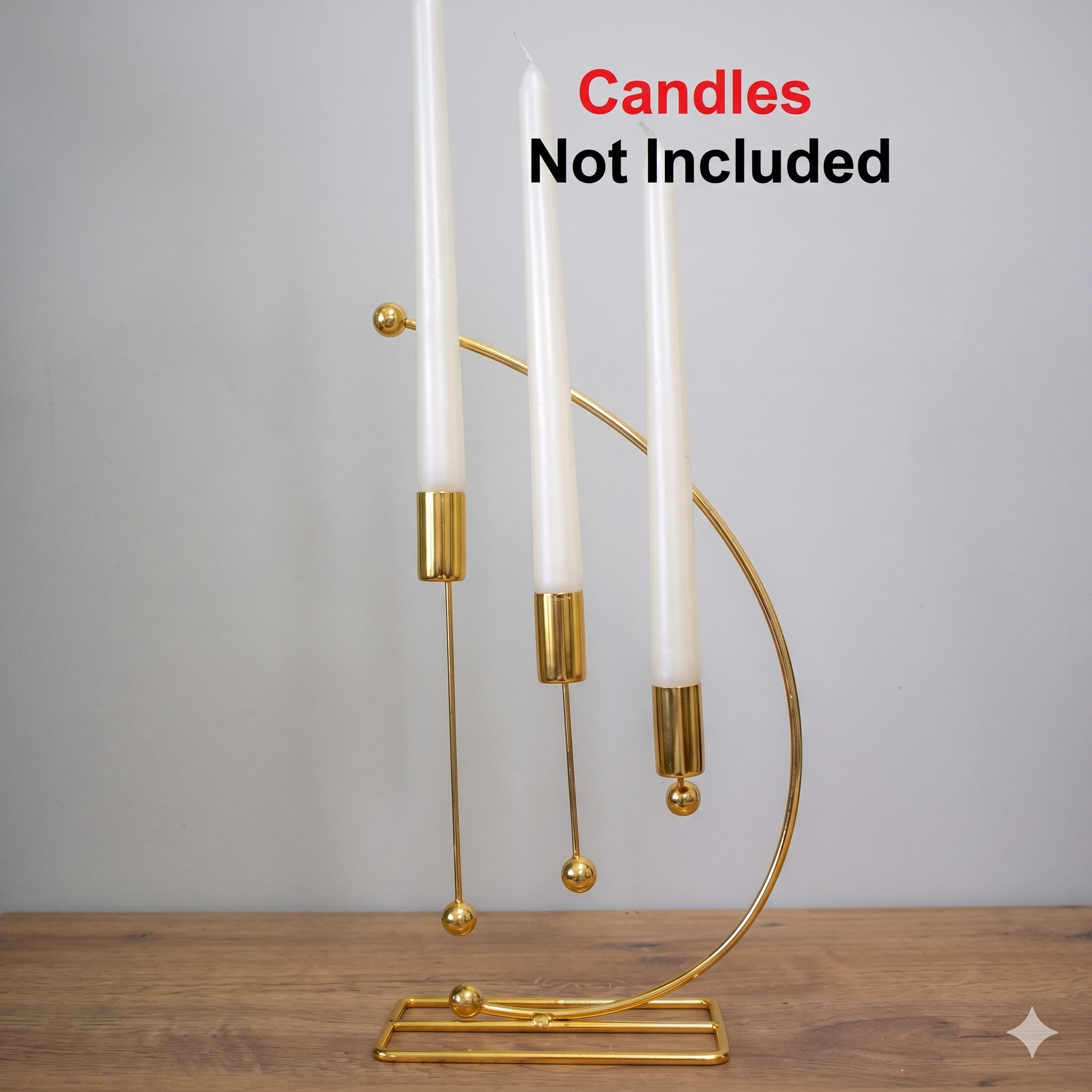 crescent moon gold candle stand 3 holder modern metal candlestick by 
