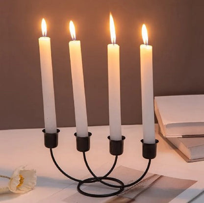 Luxury 4-Arm Iron Candlestick Holder Stand Candle Holders Table Decoration Candle Stand