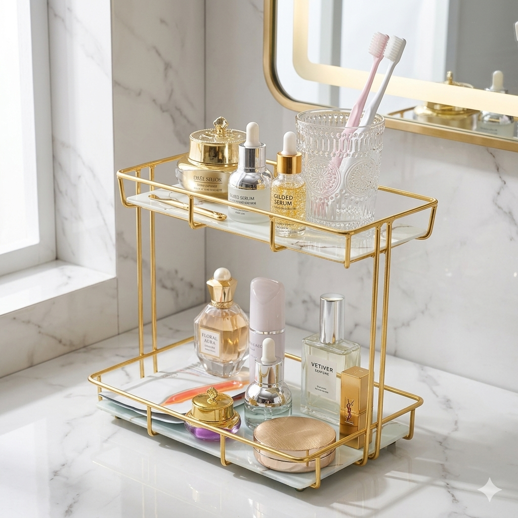 Perfume Cosmetic Skin Care Product Storage Rack Finishing Table Rack