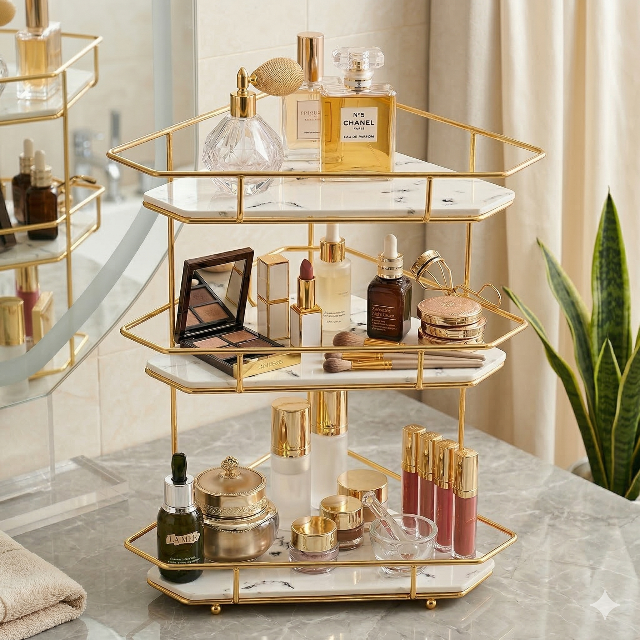 Cosmetic Storage Rack Makeup Jewelry Sundries Display