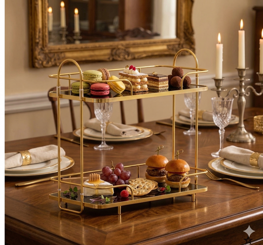 Space Saving Organizer Luxury Serving Tray

Cupcake Stand Gold

Party Serving Rack

2 Tier Fruit Basket

Dining Table Decor

Kitchen Spice Organizer

Golden Dessert Stand

Rectangular Serving Rack

Luxury Dining Server

Buffet Display Stand

Guest Serving Tray

Coffee Table Decor

Gold Tiered Server

Home Hosting Items

Multipurpose Storage Rack

Decorative Serving Tray

Elegant Kitchen Decor

Snack Display Stand

Gift for New Home

Wholesale Serving Trays