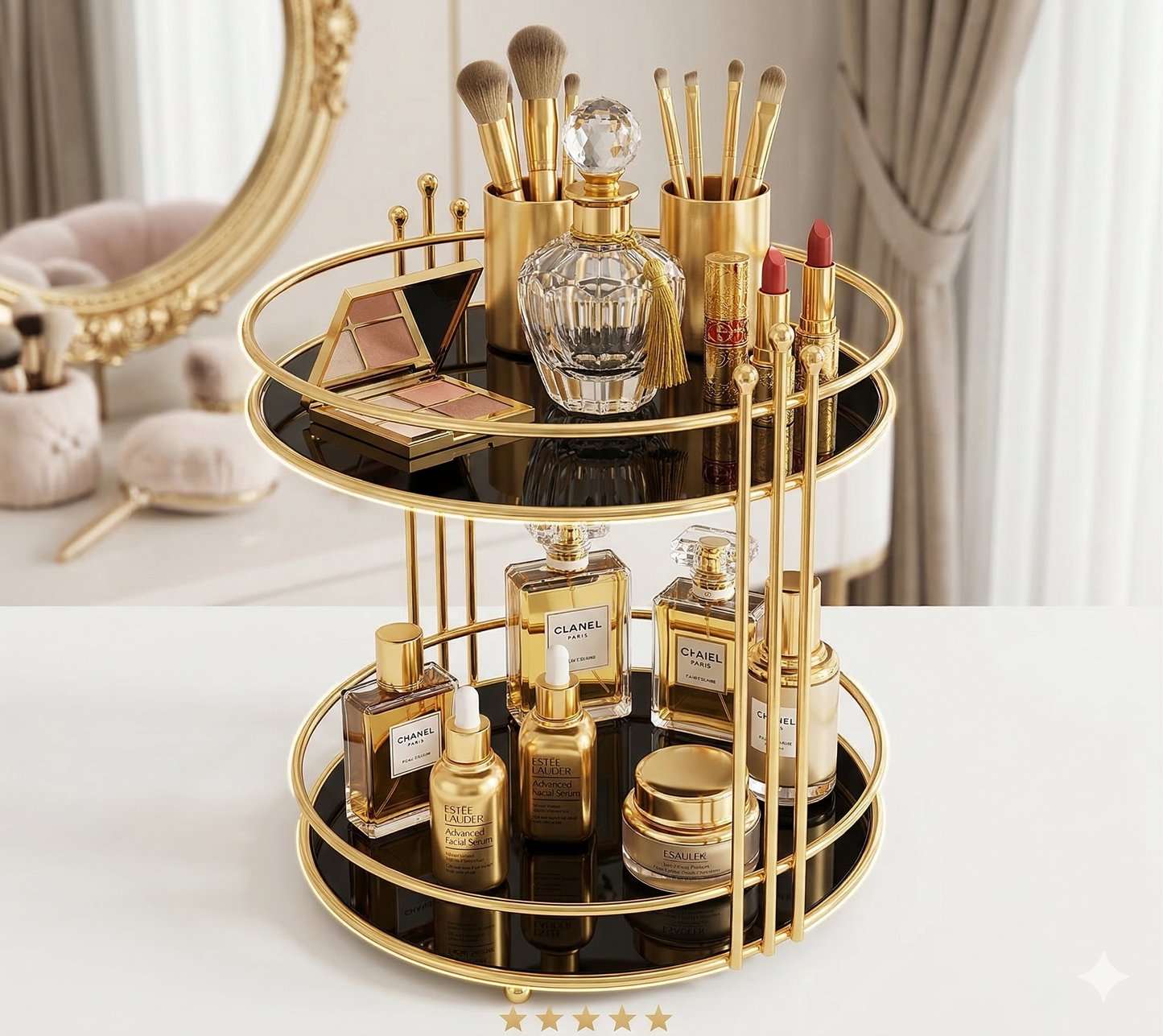 Organizer Shelf Vanity Organizer Shelf Cosmetic Shelf Storage Makeup Rack Storage Makeup Rack Metal