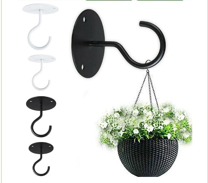 Wall plant holder, deewar wala gamla hook, hanging plant bracket, black metal hook for plants, garden decorative hook, plant hanging stand, iron hook for balcony, gamlay latkanay wala hook, wall mount flower pot hanger, outdoor plant bracket, indoor garden decor, heavy duty metal hook, sasta plant hook, plant bracket wholesale Pakistan, gamla stand deewar wala, hanger for lantern, bird feeder wall hook, metal lalten holder, garden aesthetic accessories, plant decoration items, metal wall bracket for pots, g