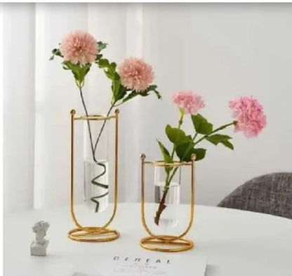 Nordic style wire planter duo

Test tube propagation station

Workspace green accent tray

Minimalist iron metal craft

Water culture plant stand

Aesthetic table styling accessories

Floating appearance glass bud vase

Executive cabin desk art

Contemporary home office accents

Removable glass tube insert