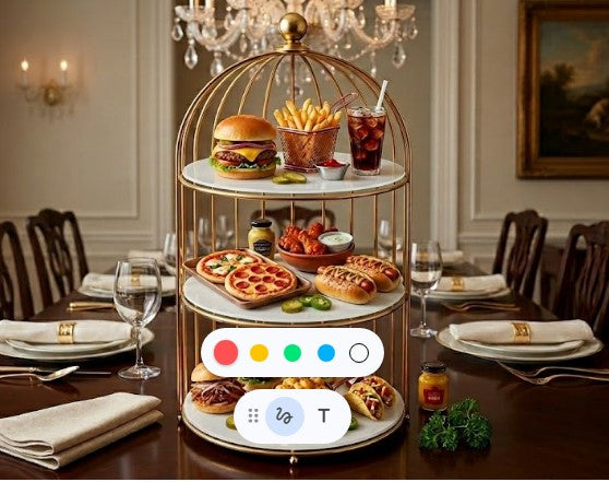 3-Tier Multi-Purpose Golden  Luxury Display Rack for Fast Food, Desserts, & Cosmetic Organization