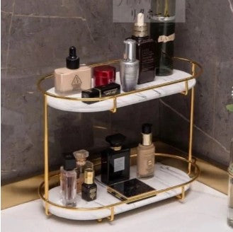 Luxury 2-Tier Golden  Makeup Organizer