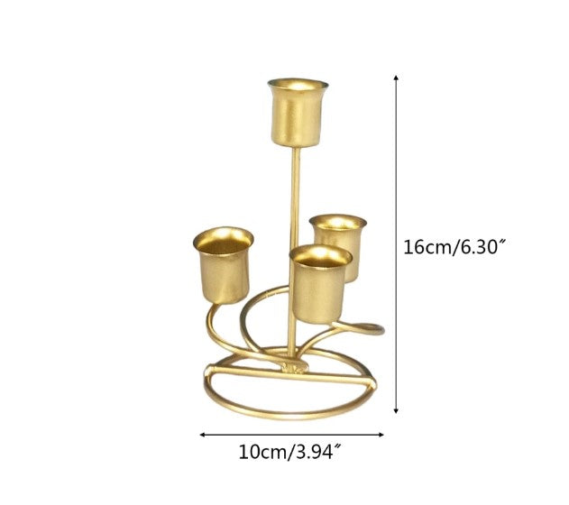 1pc 4 Arms Iron Art Candlestick Display Stand Wedding Party Decor