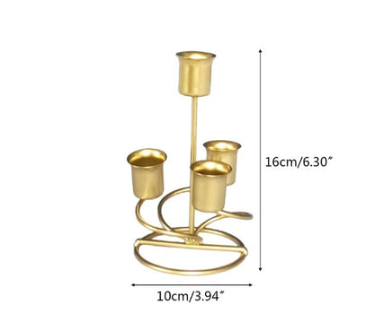 1pc 4 Arms Iron Art Candlestick Display Stand Wedding Party Decor