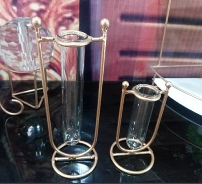 Buy 2pc geometric vase modern hydroponic flower holder online

Modern glass test tube planter for office desk decoration

Premium geometric wire hydroponic flower holder price Pakistan

Elegant twin set money plant glass holder for study table

Buy minimalist corporate office desk plant container online

Aesthetic water culture plant glass holder set of 2

Luxury workspace interior decoration items Pakistan

Buy iron frame geometric hydroponic bud vase duo

Premium quality clear glass propagation station fo