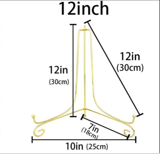 Jumbo 12 inch metal display stand iron easel large heavy frame holder by Decore Wholesale