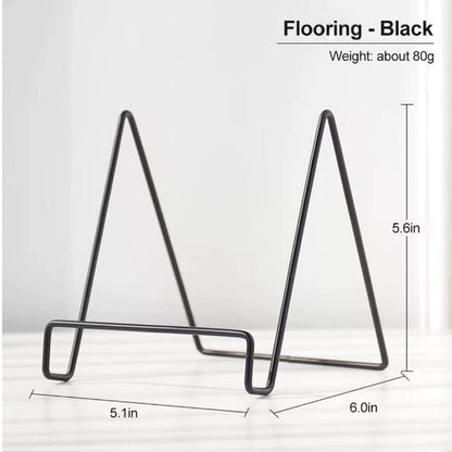 1pc Metal Plate Display Stand Decorative Plate Stand Picture Frame Display