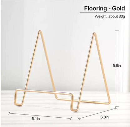 1pc Metal Plate Display Stand Decorative Plate Stand Picture Frame Display