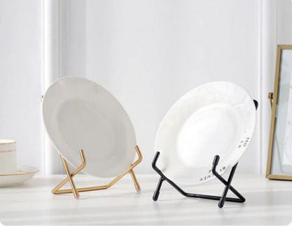 1pc Multi-Purpose Metal Display Stand - Adjustable Plate & Picture Frame Holder