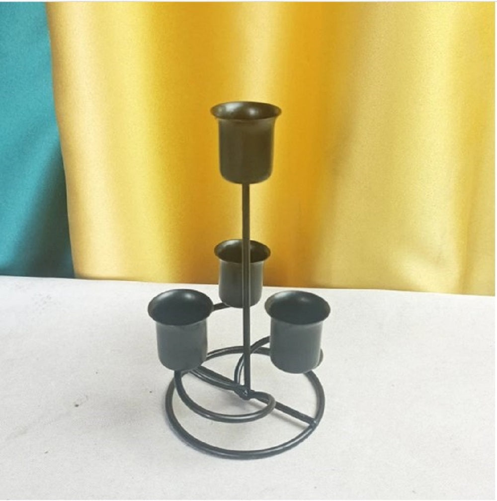 1pc 4 Arms Iron Art Candlestick Display Stand Wedding Party Decor
