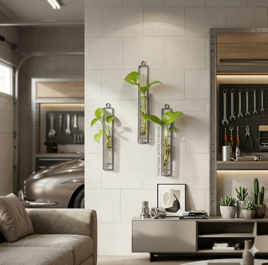 Wall Art, Test Tube Vase, Minimalist Decor.