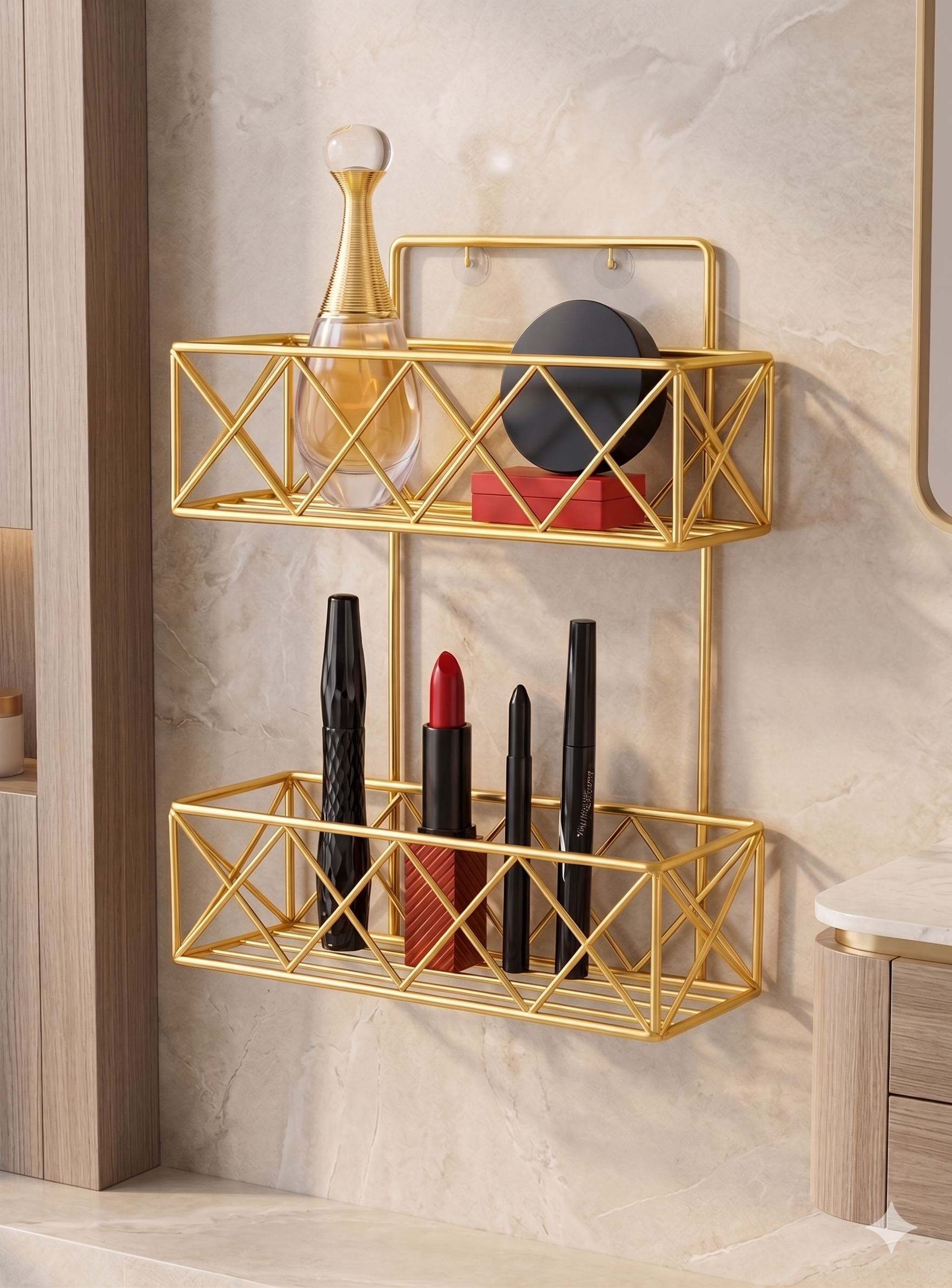 makeup storage rack